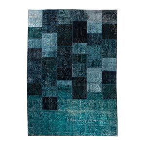 فرش دستبافت وینتیج تکه دوزی 8186