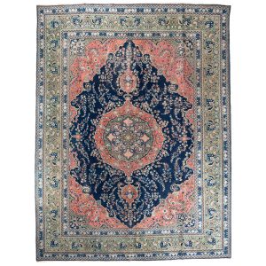 فرش دستبافت وینتیج سبزه وار 2550